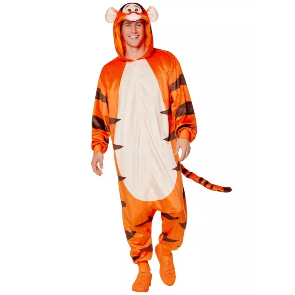 Disney Tigger Adult Costume Jumpsuit S M Spirit Halloween Winnie the Pooh